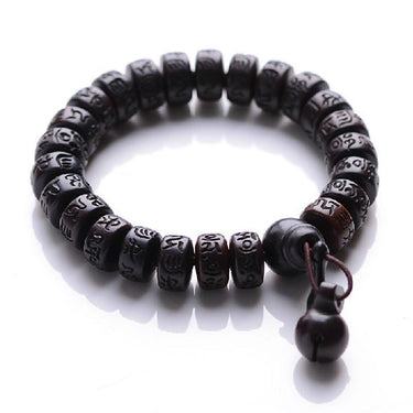 All Natural Peach Wood Mantra Bracelet